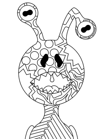 Alien Monster Coloring Page